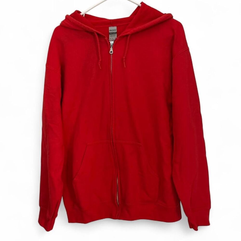 Red Zip Up Jacket with Hood